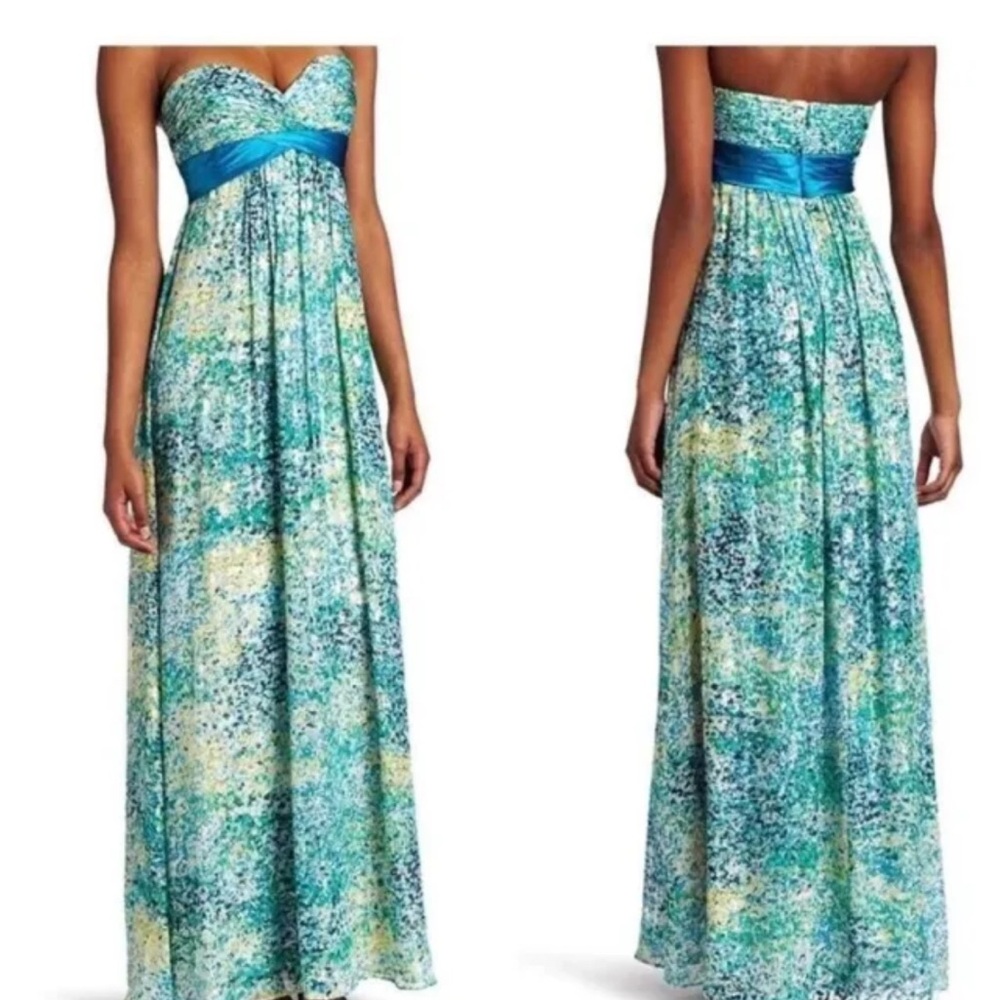 PROM! Wedding! BCBG MaxAzria Formal Maxi Strap/Strapless Pleated Dress Size 2